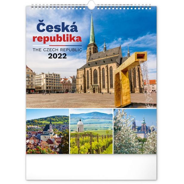 Nástěnný kalendář Česká republika 2022, 30 × 34 cm Baagl