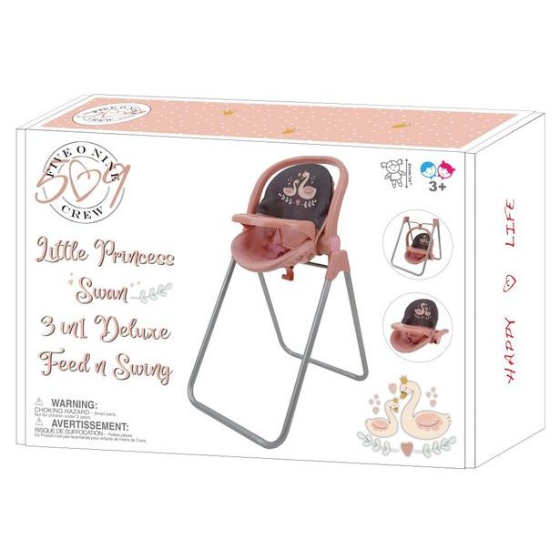 Sada 3v1, jídelní žídlička, houpátko, autosedačka - Labuť