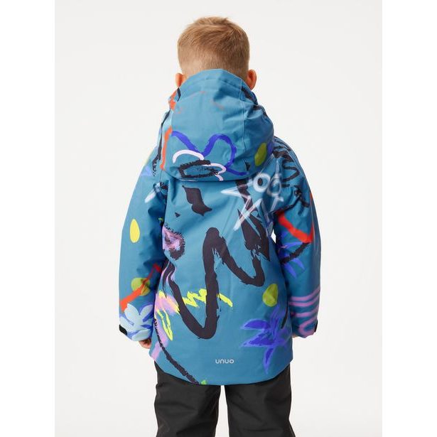 Unuo Dětská zimní bunda Polar, Kobaltová, Fantazie