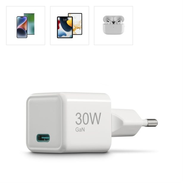 Hama rychlá USB nabíječka, USB-C PD/QC 30 W, super-mini