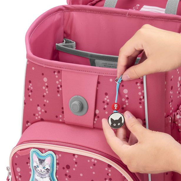 Školní aktovka Step by Step BASIS, Pink Bubbles - 4 dílný set, AGR certifikát