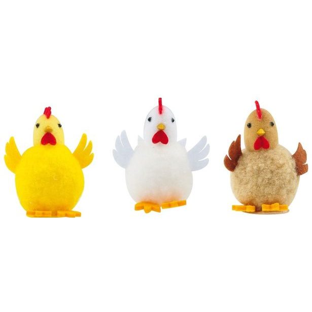 dekorace Slepička plyš na postavení 7cm