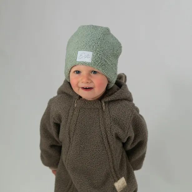 ESITO | Zimní čepice Teddy fleece double Olive - olivová / 34