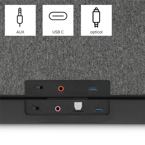 Hama bezdrátový přenosný TV reproduktor, nabíjecí základna s 2,4 GHz vysílačem, Bluetooth