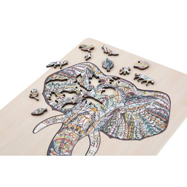 Dřevěné puzzle Slon - 137ks