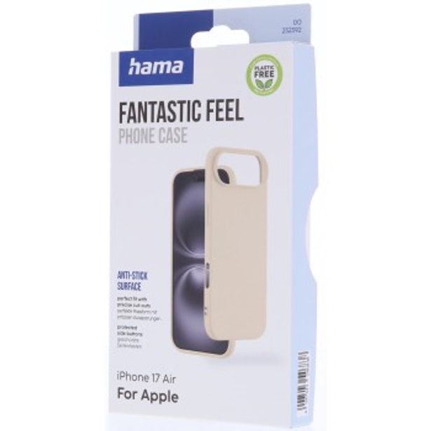 Hama Fantastic Feel, kryt pro Apple iPhone Air, hebký povrch, béžový