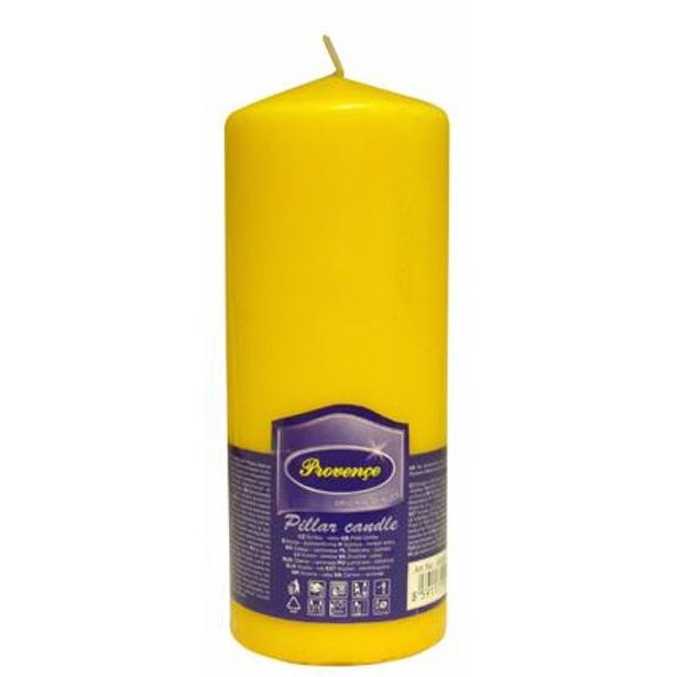 Provence Svíčka parafín válec žlutá, 6, 3 x 16 cm_hamashop