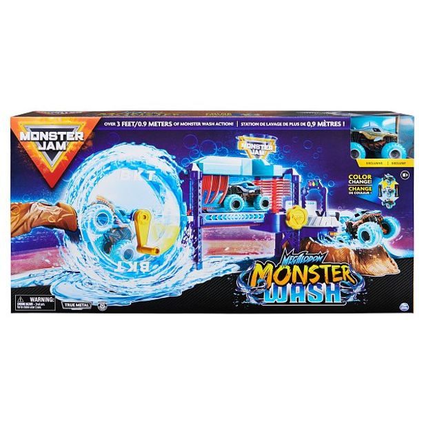 SpinMaster MONSTER JAM - Hrací set MEGALODON MONSTER WASH, 1:64