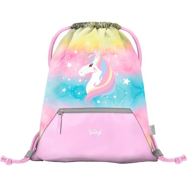 BAAGL SET 5 Airy Rainbow Unicorn: batoh, penál, sáček, zástěra, peněženka