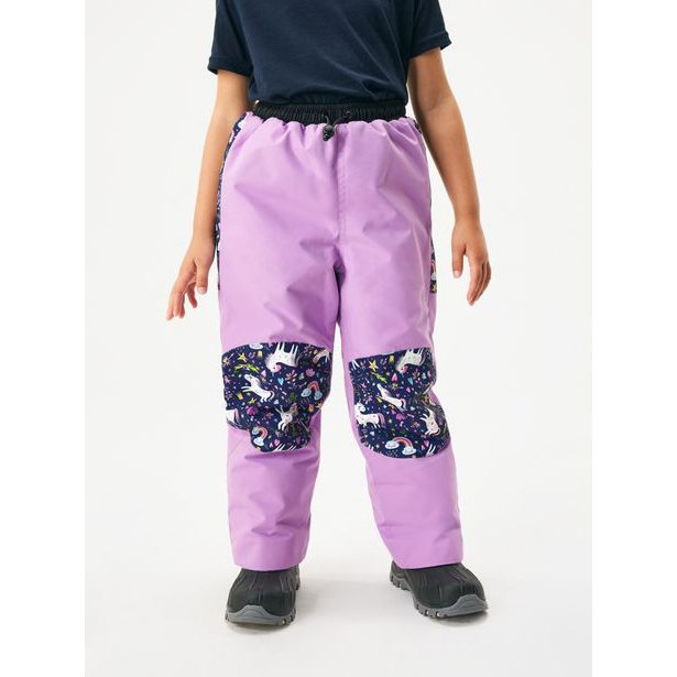 Unuo Dětské zimní rostoucí oteplovačky Polar, Lila, Jednorožci