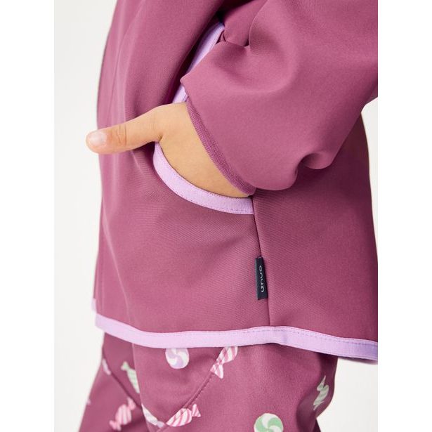Dětská softshellová bunda s fleecem Basic, Švestková