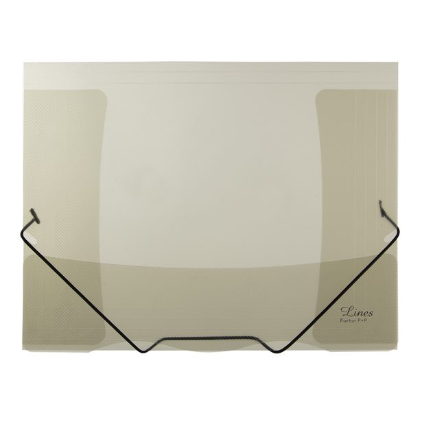 Sloha s gumou průhledná Lines kouřová