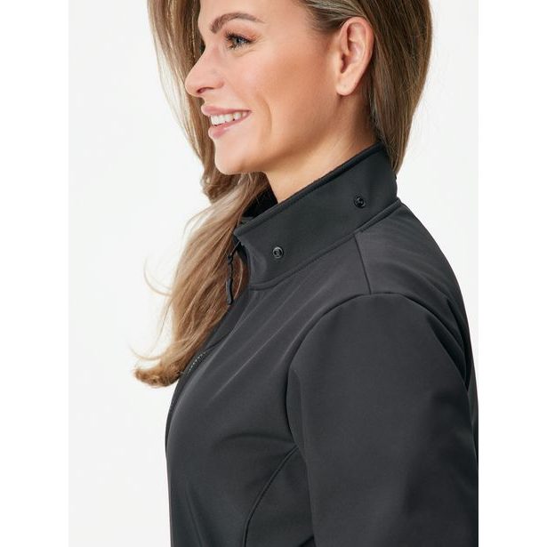 Unuo, Dámská softshellová bunda s fleecem Slim, Černá