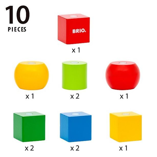 BRIO Magnetické dřevěné kostky
