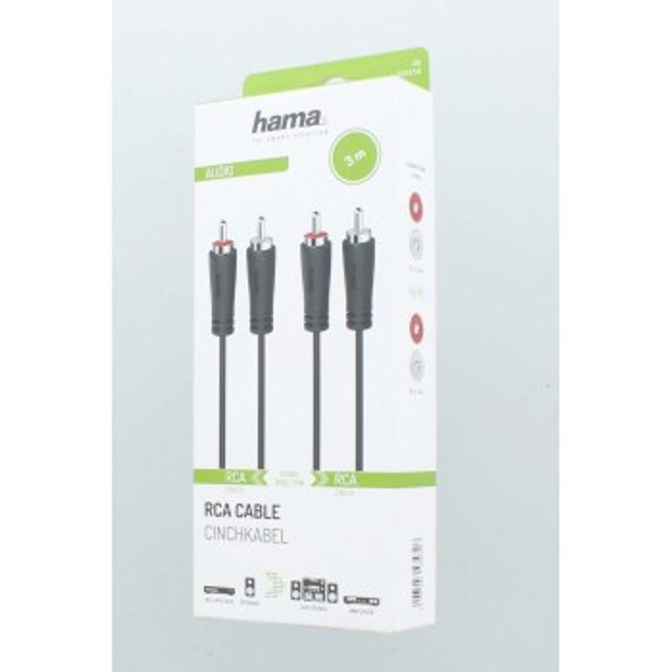 Hama audio kabel 2cinch 3 m stereo