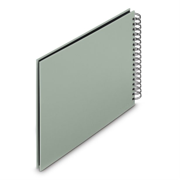 Hama album klasický špirálový FINE ART 28x24 cm, 50 strán, sage, čierne listy