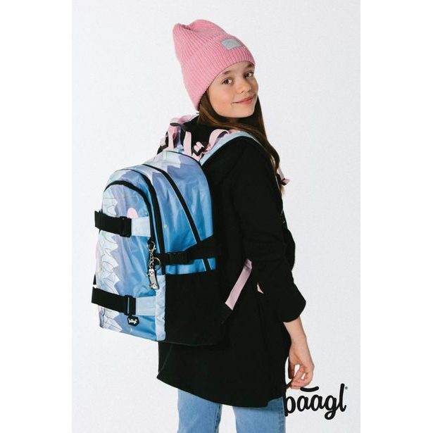 BAAGL 5 SET Skate Moon: batoh, penál, sáček, desky, peněženka