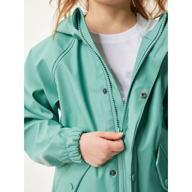 Unuo Dětská nepromokavá bunda bez zateplení, Zelená