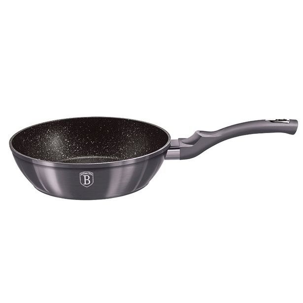 BERLINGERHAUS Pánev s poklicí s mramorovým povrchem 24 cm Carbon PRO Line BH-6895