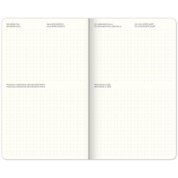 Týdenní nedatovaný diář My Bullet Planner, 13 × 21 cm CZ/SK