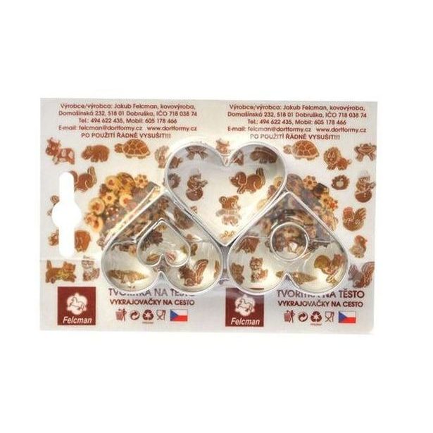 vykr.NR 0895 Srdce m., 4,1cm, 3ks /b.SKIN/