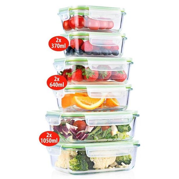 ALPINA Dóza na potraviny skleněná svíčkem sada 12 ks ED-226767