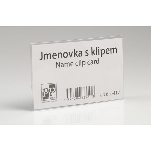 Jmenovka s klipem PP