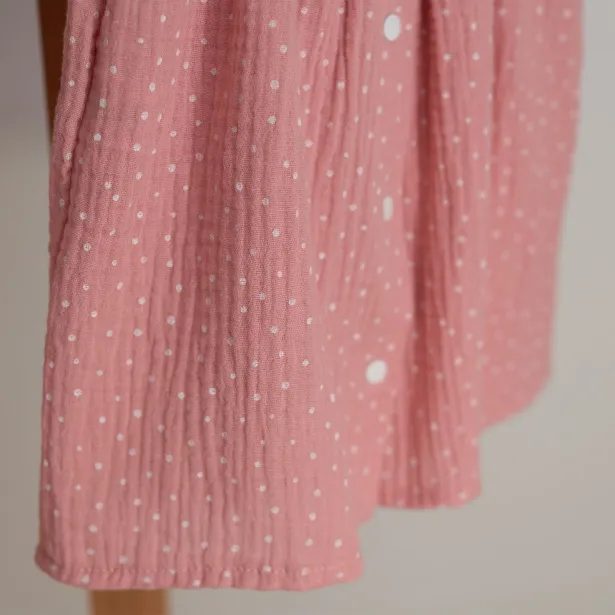 ESITO Mušelínové šaty Barunka Cameo pink DOT - růžová / 68
