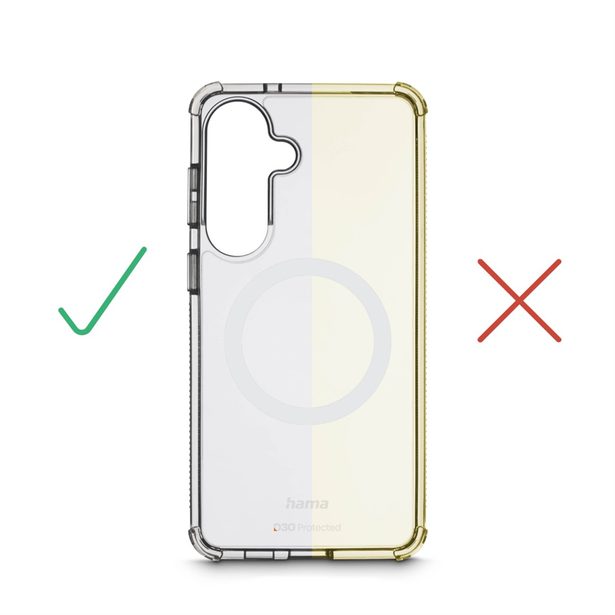 Hama Extreme Protect, kryt pro Samsung Galaxy S26+, magnetický, D3O®, nežloutne, průhledný