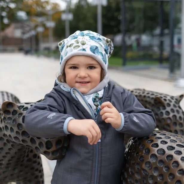 ESITO Zimní čepice spadená Leaves - šedá