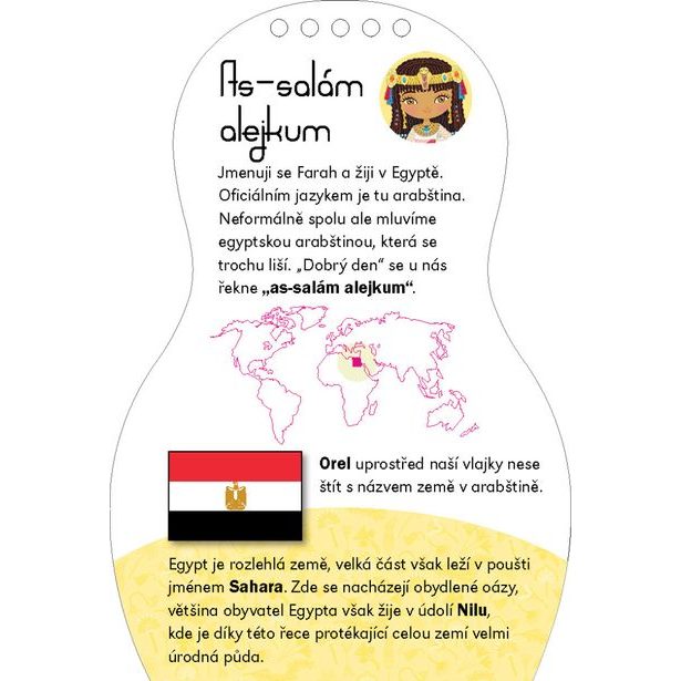 Oblékáme egyptské panenky FARAH – Omalovánky Baagl