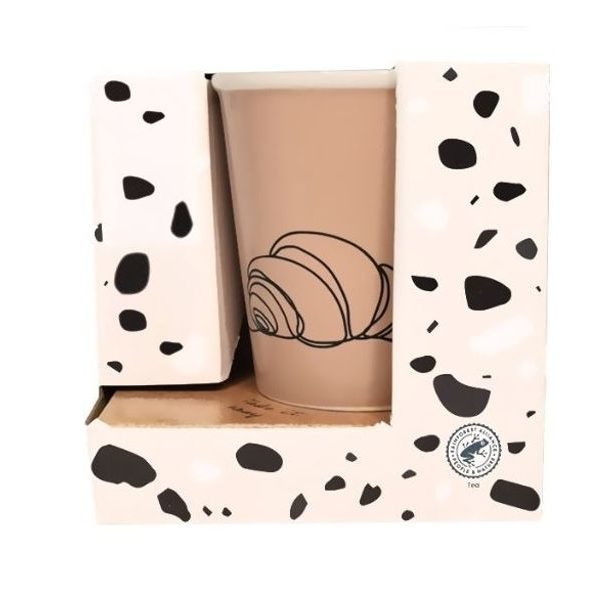 EXCELLENT HOUSEWARE Hrnek v dárkovém balení hnědý KO-ABM200190hned