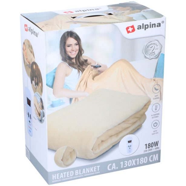 ALPINA Elektrická vyhřívaná deka 180 x 130 cm ED-218423