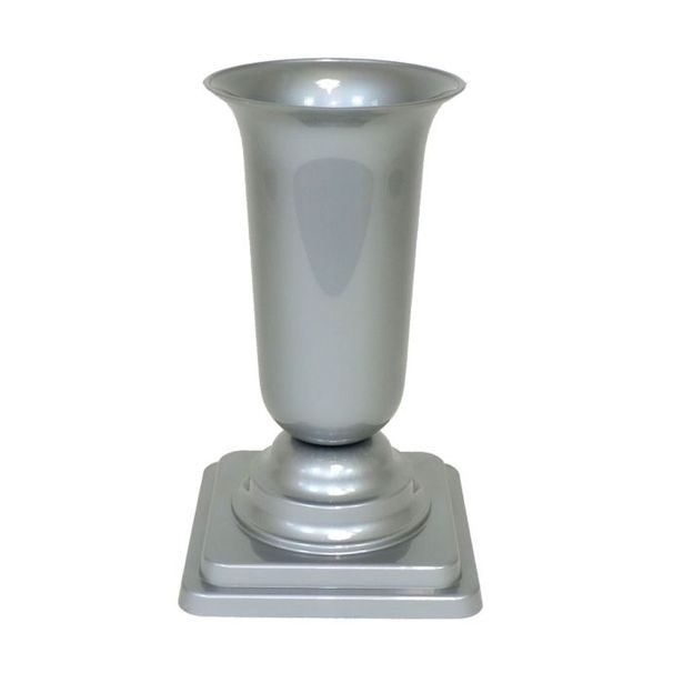 váza hřbit. 15x15x27cm ŠEDÁ zátěžová