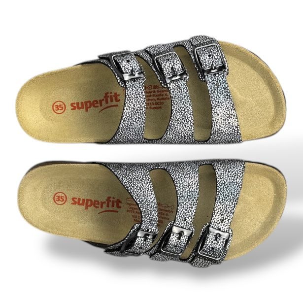 Dívčí pantofle Superfit 1-800113-0020 FUSSBETTPANTOFFEL SCHWARZ