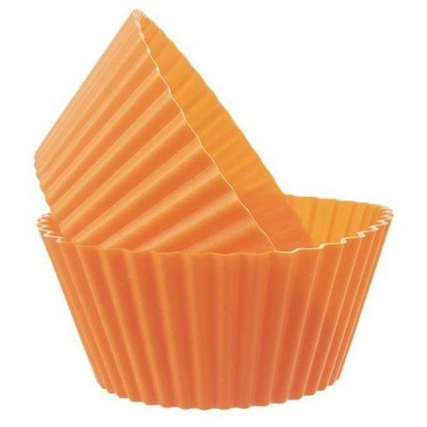 form.d 5,5cm, 6ks, na muffiny oranžová, silikon