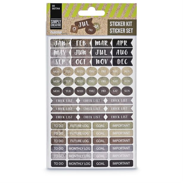 Hama samolepky pro kreativní tvorbu II, různé motivy, balení 54 setů (cena je uvedená za 1 set)