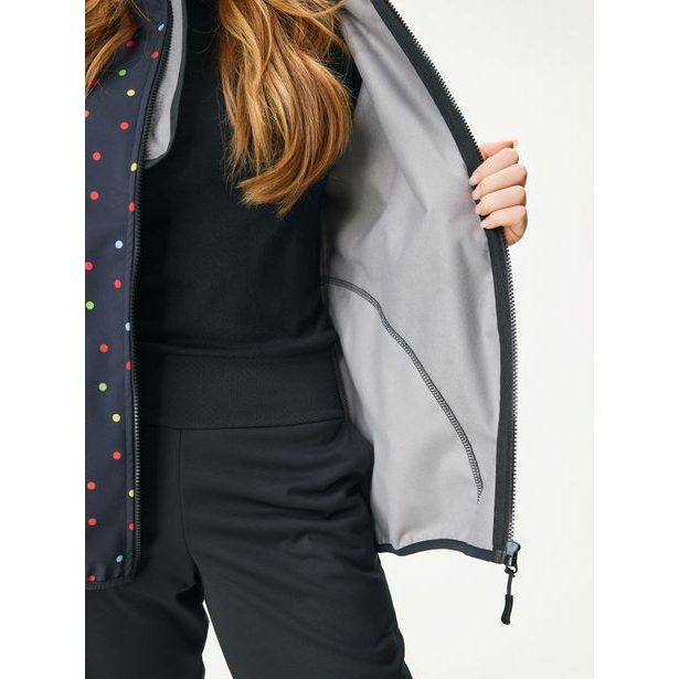 Unuo Dámská softshellová bunda s fleecem Basic, Puntík