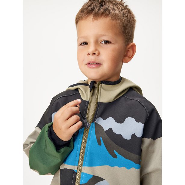 Dětská softshellová bunda s fleecem Basic, Černá, Sopka