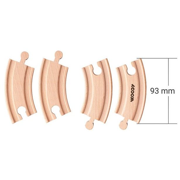 Príslušenstvo k dráhe "Okrúhle koľajnice krátke", 4ks
