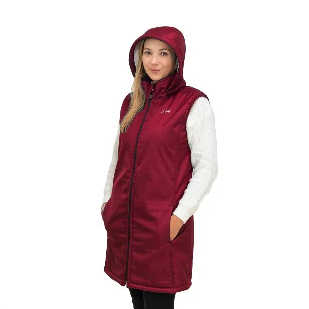 ESITO Dámská zimní softshellová vesta s beránkem Red - červená