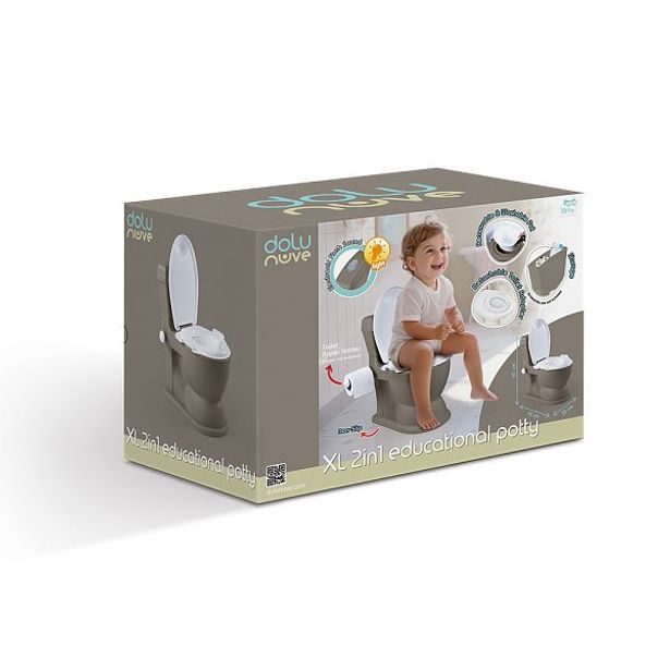 DOLU Dětská toaleta XL, šedá, 45x40x28 cm