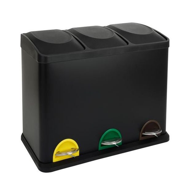 TORO KOŠ NA TŘÍDĚNÝ ODPAD, NEREZ ČERNÝ,45L,60,5X34X48,5_hamashop