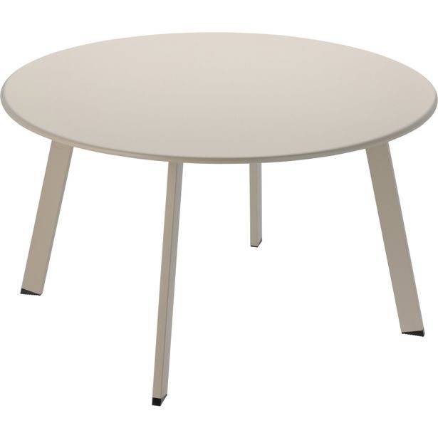 PROGARDEN Zahradní stůl kulatý 70 cm matná krémová KO-X99001180