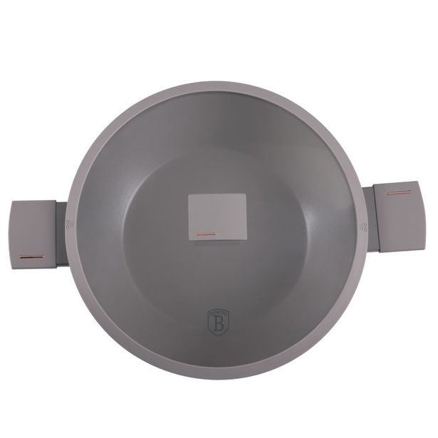 BERLINGERHAUS Pánev WOK s titanovým povrchem a poklicí 30 cm Taupe Collection BH-8095