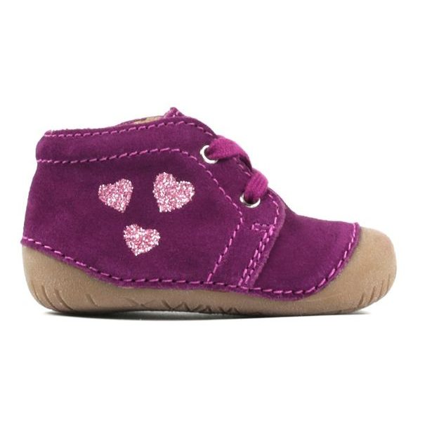 Vyteplené capáčky, první boty s kožíškem Richter - magenta (Herz. candy)