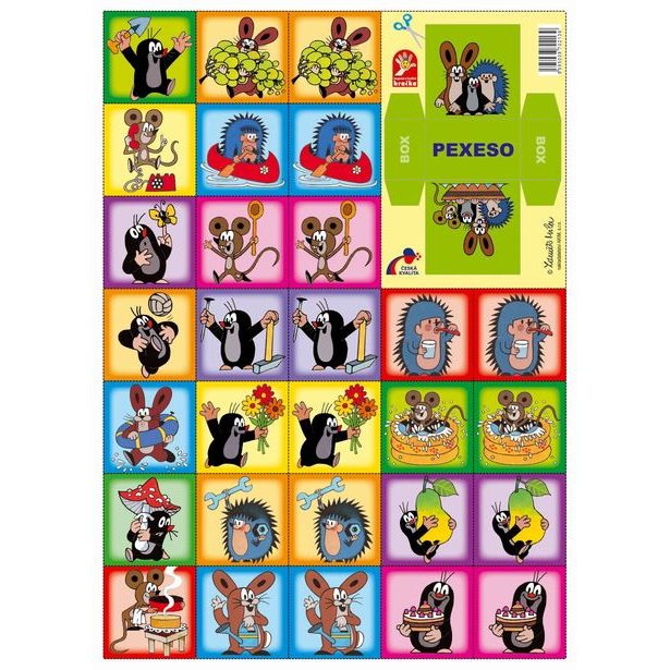 Pexeso vystřihovací - Krtek 1