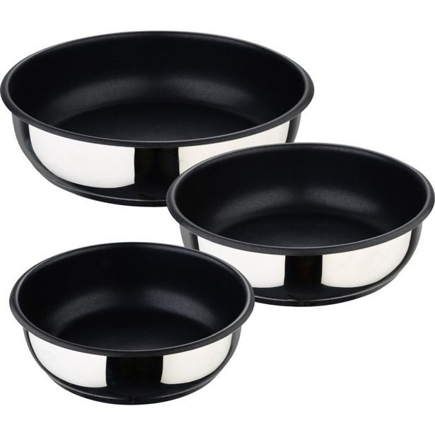 BERGNER Sada pánví nerez s nepřilnavým povrchem Click&Cook 3 ks 18, 20, 24 cm BG-32292-MM