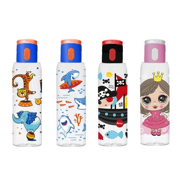 láhev 0,50l 3DEK, nápitka+kryt, sport, plast