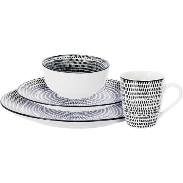 SIAKI Jídelní sada porcelánová 16 ks KO-Q04000090